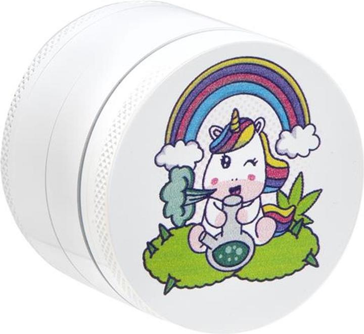 V Syndicate Europe CNC Grinder White Unicorn Bong 4 Parts 50mm