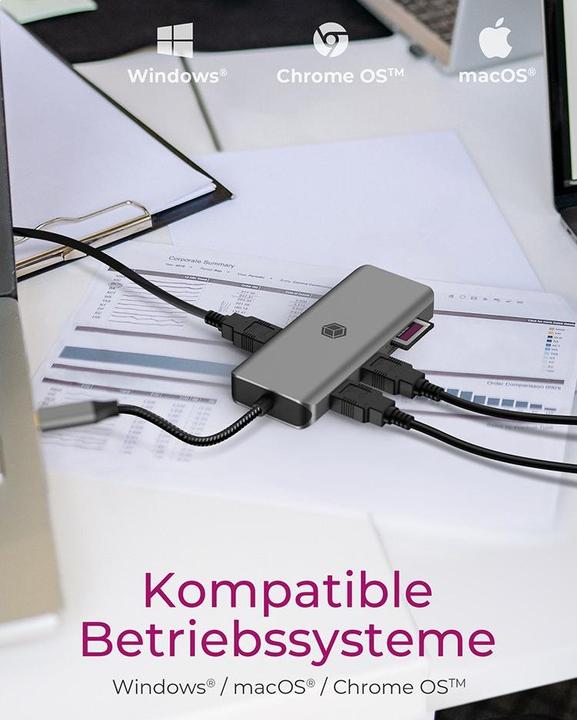 Immagine prodotto Icy Box IB-DK4012-CPD (USB-C, 3 Porti)
