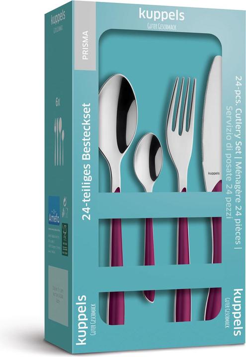 Actual product image Kuppels Cutlery set 24 pieces wildberry 2214 Prisma (24 Piece, Cutlery set)