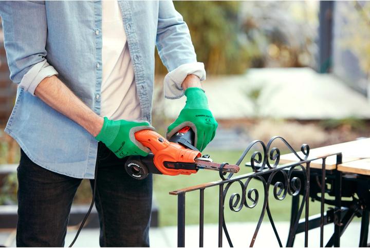 Produktbild Black & Decker Powerfeile KA900E mit CyclonicActionStaubabsaugung (Bandschleifer, 350 W)