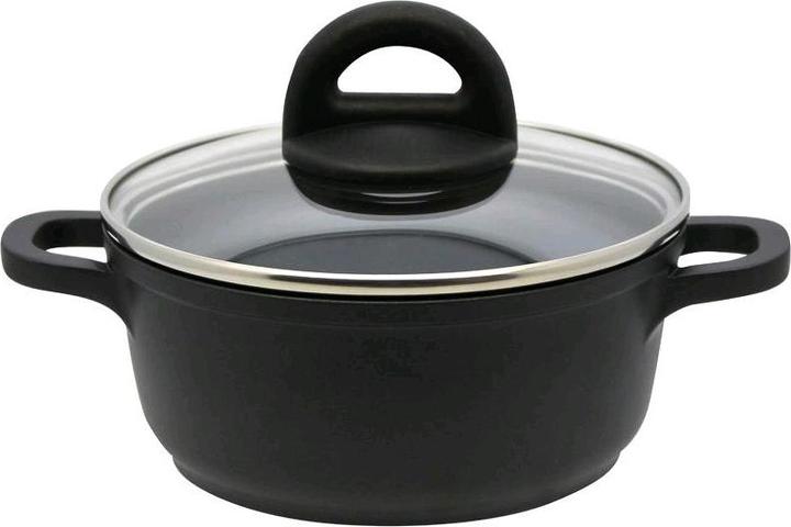 ELO Basic Black Aluguss Topf m.D.16cm Dur Select 89116 (16 cm, Kochtopf, Aluminium)
