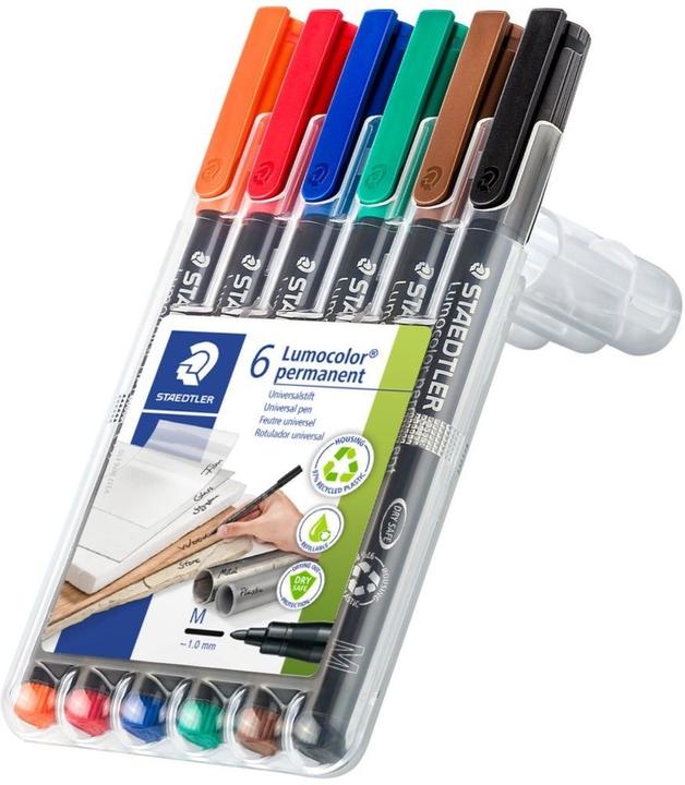Actual product image Staedtler Lumocolor permanent (Multicoloured, 1 mm, 6 x)