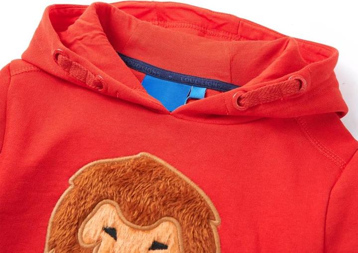 Actual product image VidaXL Children's hooded jumper red 104,Material: 92 % cotton. 8 (104)