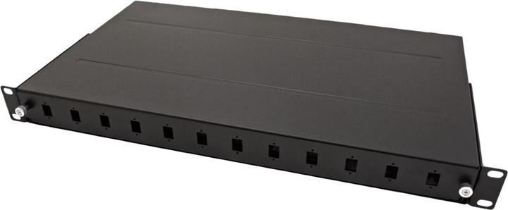 Actual product image Roline 48.30cm (19") FO chassis empty, 1 U, 12x SC-Simplex or LC-Duplex, black