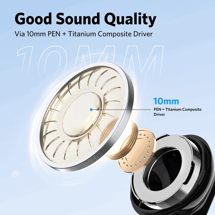 Actual product image EarFun Wireless earphones TWS AirMini2 (black) (ANC, 24 h, Cable)