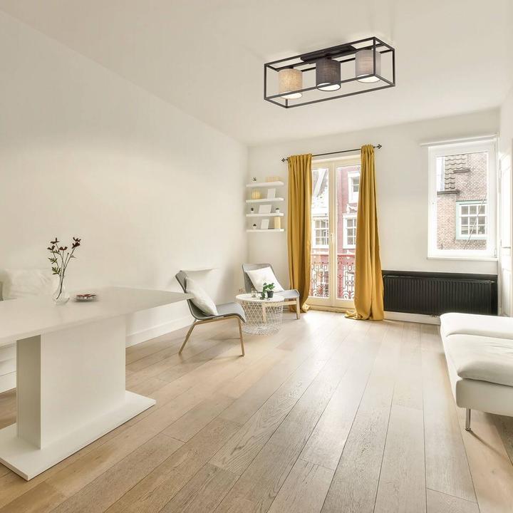 Actual product image Fischer & Honsel Honsel thinking lamp Isko - sand black/fabric shades linen light grey+grey+sand (213 (E14)