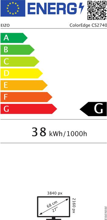 Etichetta energetica Eizo CS2740 ColorEdge (3840 x 2160 pixel, 27")
