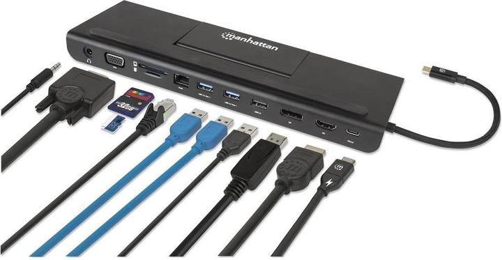 Produktbild Manhattan Triple-Monitor Dock (Docking Port, 11 Ports)
