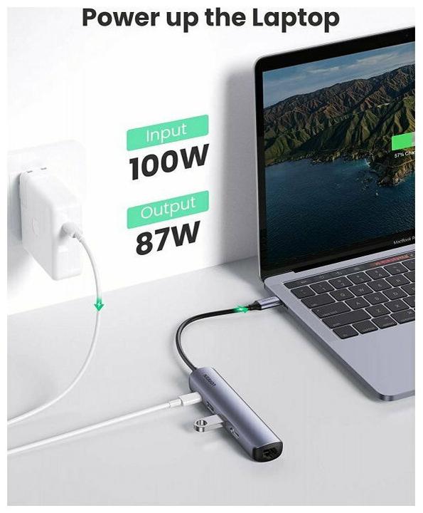 Produktbild Ugreen USB-C zu 2x USB-A (USB-C, 5 Ports)
