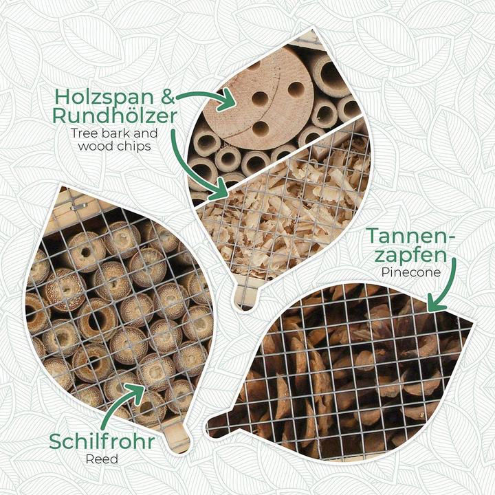 Image du produit Wildlife Friend Hôtel pour insectes XL (Abeille, Coccinelles, Papillons, Chrysanthèmes)