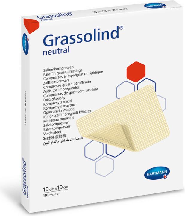 Actual product image Hartmann GRASSOLIND Ointment Compresses sterile 7,5X10CM, 50 pcs COM