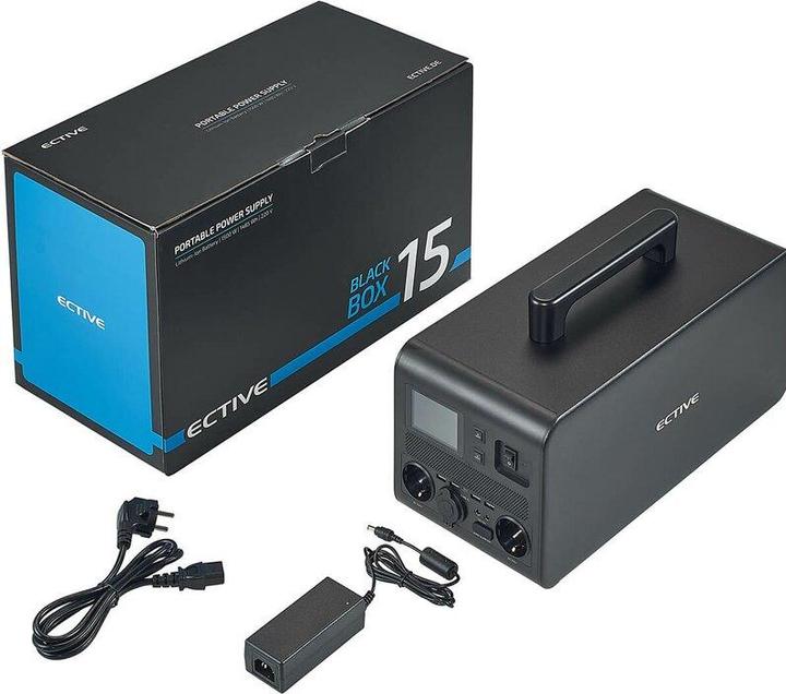 Image du produit Ective BlackBox 15 Lithium Powerstation 1500W 1497Wh Batterie USB 12V 230V Camping (1497 Wh, 20 kg)