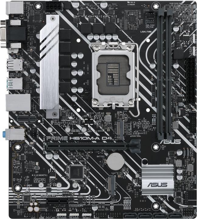 Actual product image ASUS PRIME H610M-A D4 (LGA 1700, Intel H610, mATX)