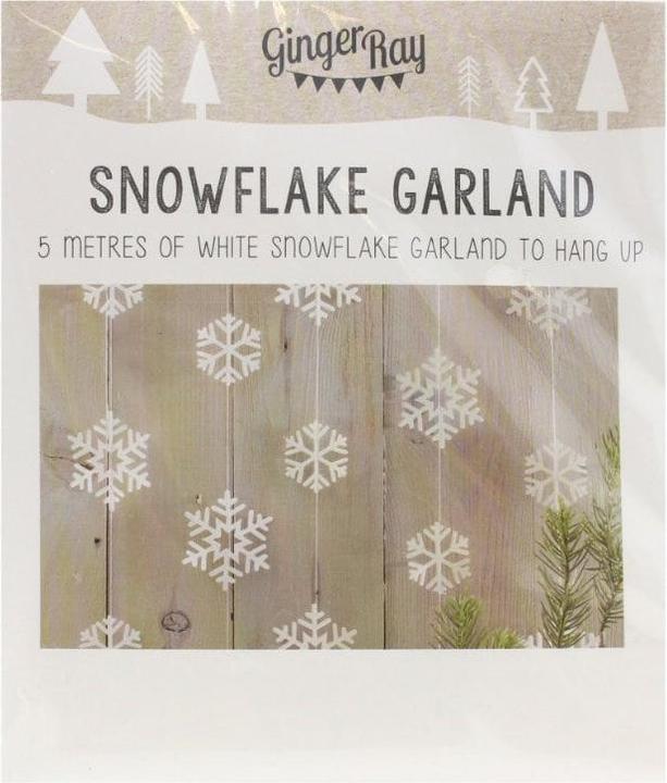 Actual product image Ginger Ray Rustic Christmas snowflake hanger 5m
