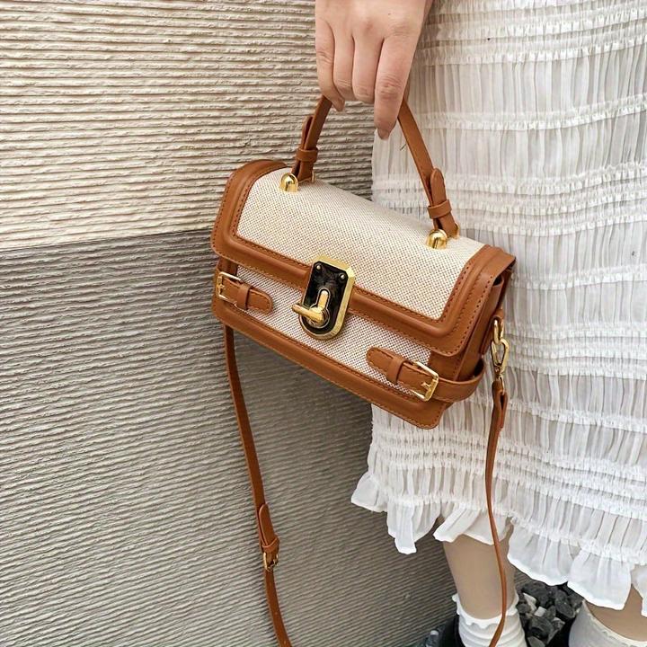 Produktbild Only-Bags.Store Vintage Flap Crossbody Bag, Retro Umhängetasche, Mode Handtasche & Satchel Purse