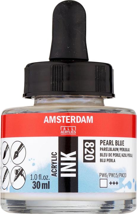 Image du produit Amsterdam Encre acrylique 820 (Pearl Blue, 30 ml)