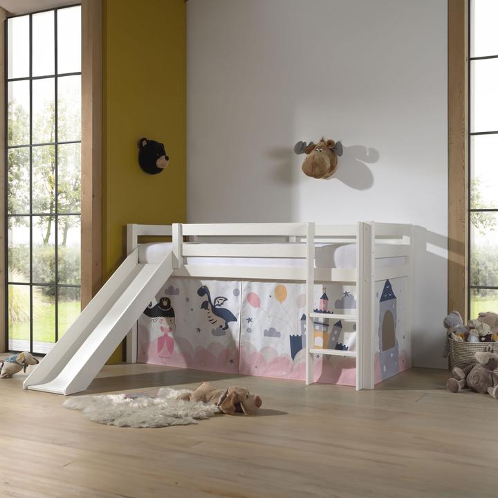 Image du produit Vipack Lit mi-hauteur Princess Sophie avec toboggan (90 x 200 cm)