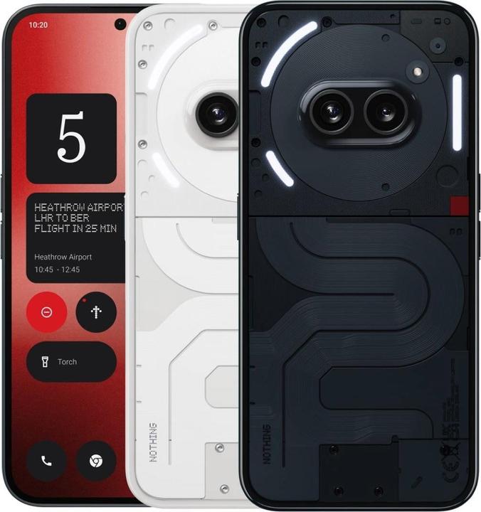 Actual product image Nothing Phone (2a) + Ear (2) (256 GB, Black, 6.70", Dual SIM, 50 Mpx, 5G)