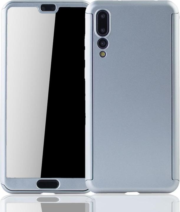 Produktbild König Design Hülle Handy Schutz für Huawei P20 Pro Full Case Cover Displayschutz Etuis Silber (Huawei P20 Pro)
