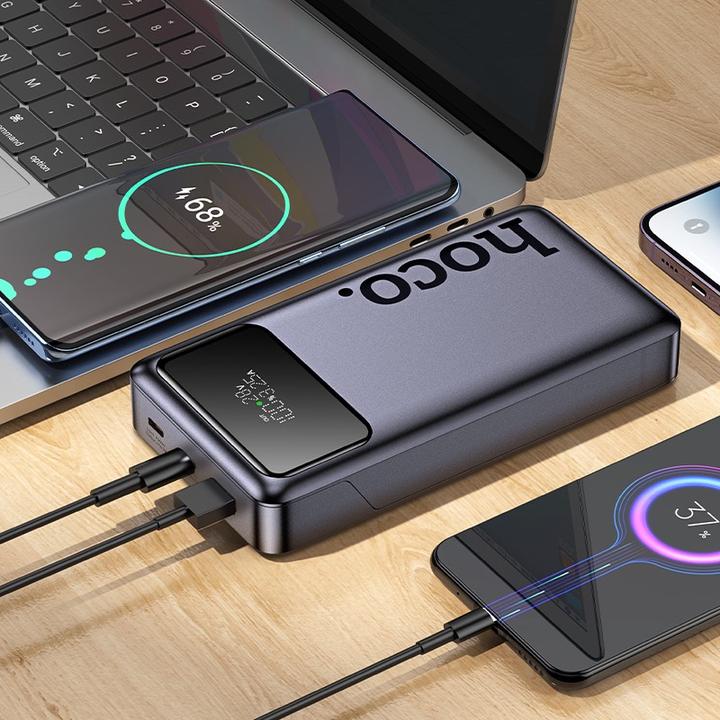 Produktbild Hoco - Q40 Leader PD65W Powerbank mit digitalem Display, 25000mAh, dunkelgrau (25000 mAh, 65 W)