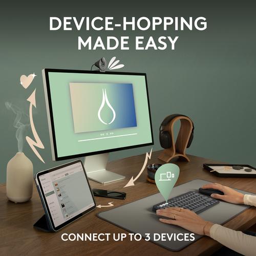 Image du produit Logitech Pebble Keys 2 K380s (ING. Int., Sans fil)