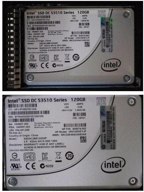 Image du produit HPE SSD Hot plud 120GB 2.5 pouces (120 Go, 2.5")