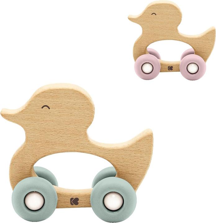 Actual product image Kikkaboo Wooden toy teething ring duck