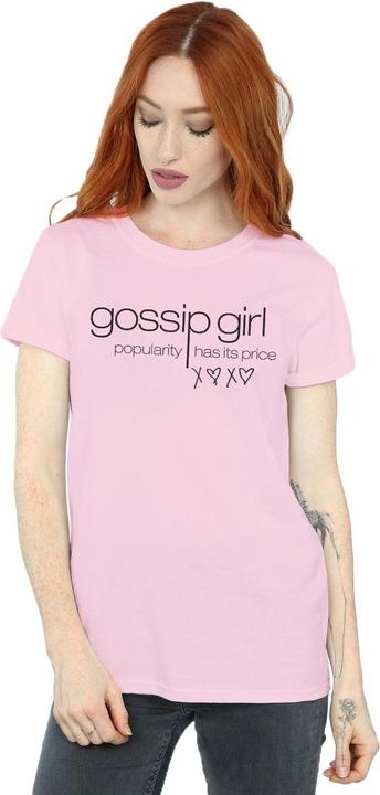 Actual product image Gossip Girl Womens/Ladies Popularity Has It's Price Cotton Boyfriend T-Shirt (XXL)
