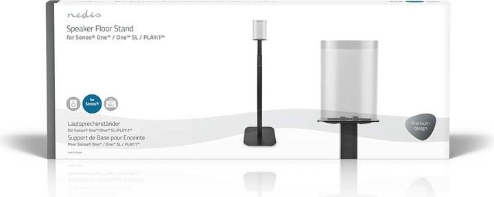 Actual product image Nedis Speaker holder | Sonos® One SL™ / Sonos® One™ / Sonos® PLAY:1™ | Stand | 10 kg | Höhenv (1 pcs., Stand, Height-adjustable)
