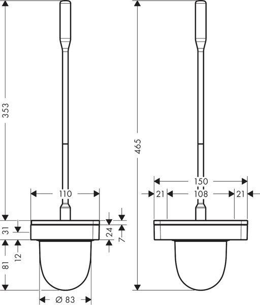 Produktbild Axor Universal Accessories WC-Bürstenhalter Wandmontage