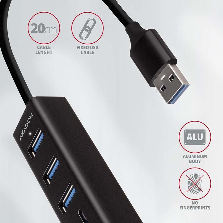 Actual product image Axagon Hma-Cr3a (USB-C, 3 Ports)