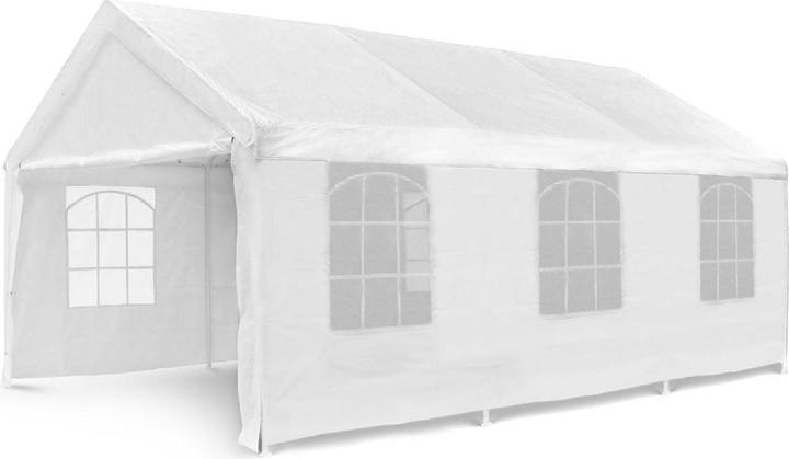 Produktbild VCM Hochwertiges Festzelt Partyzelt Bierzelt Gartenzelt Pavillon weiss 4x6 m PE Stahl (600 cm, 600 cm)
