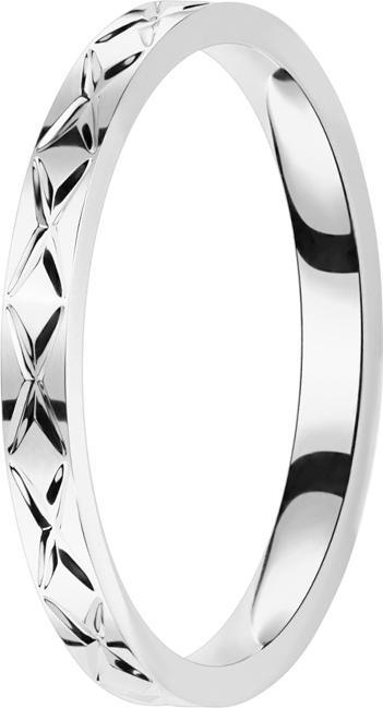 Produktbild Star Piercing Ring silber kreuz und quer gerillt (Acryl, Chirurgenstahl 316L, ohne Messing)
