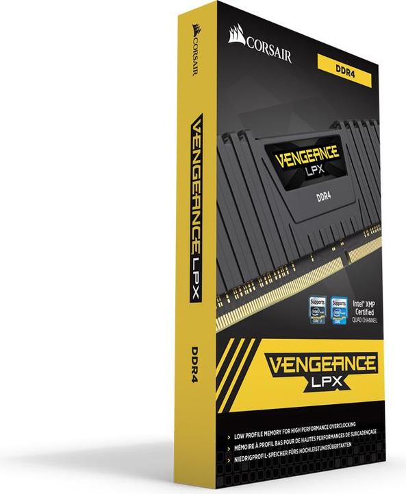 Produktbild Corsair DDR4 Vengeance LPX Black 4GB 2400MH (1 x 4GB, 2400 MHz, DDR4-RAM, DIMM)