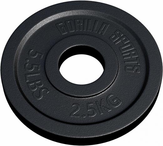 Image du produit Gorilla Sports Disque d'haltères 50/51mm 2,5 kg (1 x 2,5 kg)
