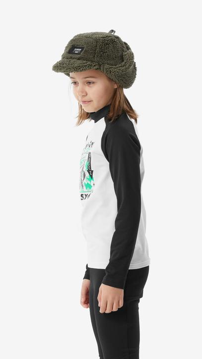 Produktbild Wedze Skiunterwäsche Funktionsshirt Kinder - BL 500 schwarz/weiss mit Motiv (100 C)