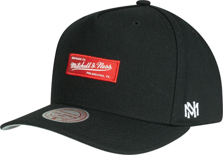 Mitchell & Ness Curved Snapback Cap - Brand Logo Schwarz