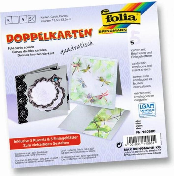 Produktbild Folia Doppelkarten quadratisch 220 g/m2 (220 g/m², 5 x)