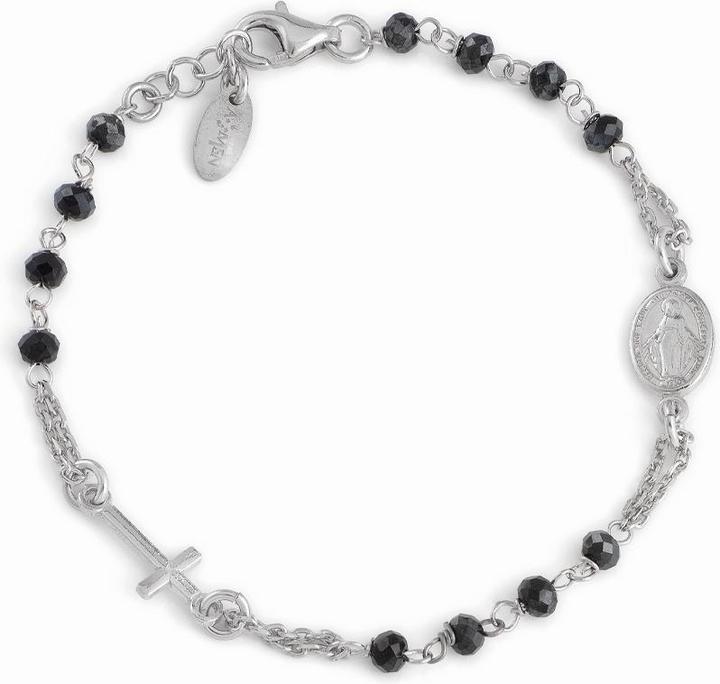 Amen Rosary Crystal Armband (20 cm, Silber 925)