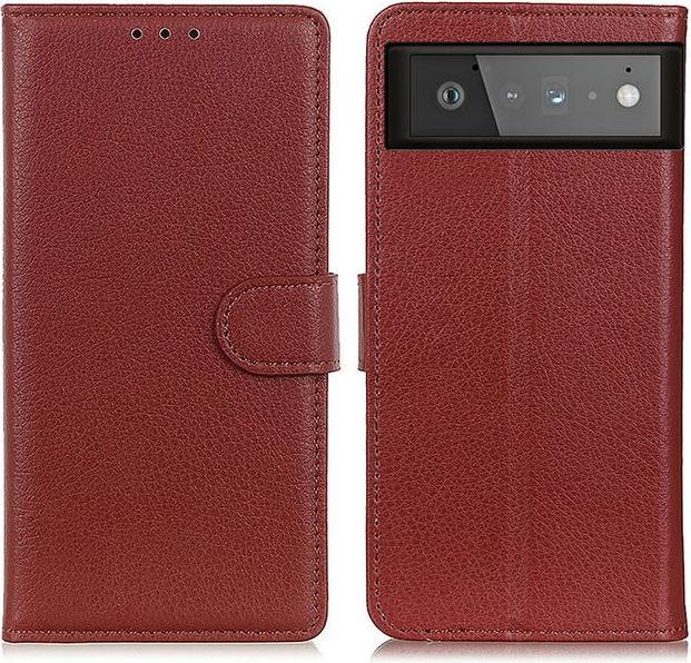 Actual product image MU Classic Litchi Leather Bookcover Series (Google Pixel 6)
