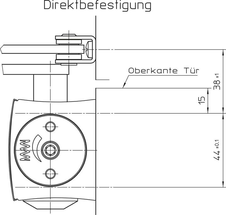 Actual product image Geze Door closer TS 2000 NV, EN 2-4, link arm with hold-open device, silver