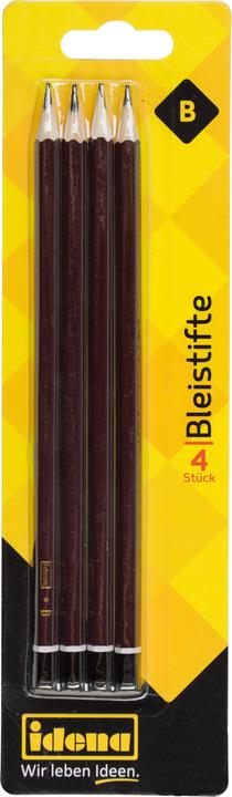 Image du produit Idena Crayon B 4 pièces FSC100%. (B, 4 x)