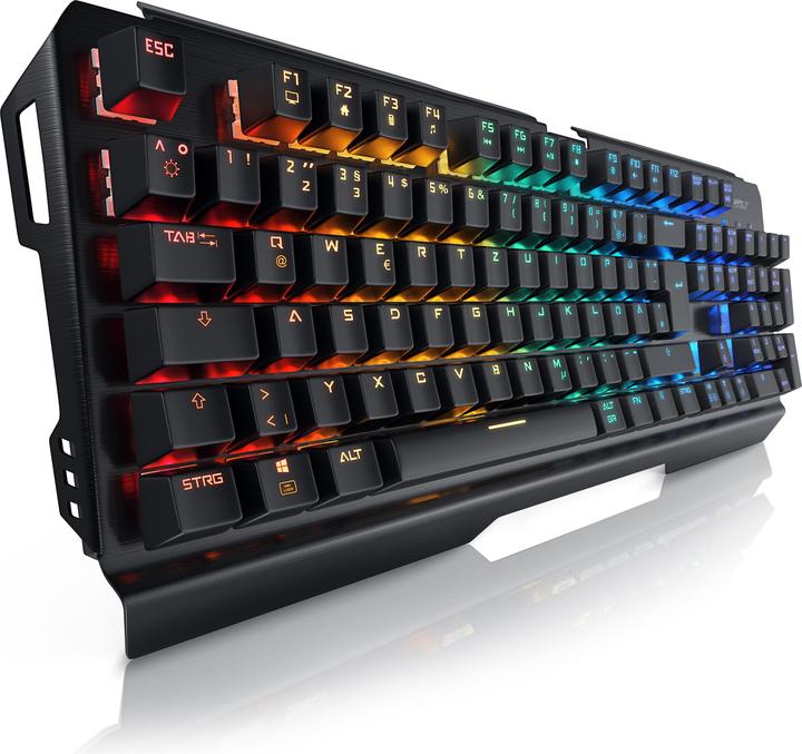 Produktbild Titanwolf Gaming Tastatur, mechanisches Keyboard, Anti-Ghosting, Kailh Blue, LED-Beleuchtung (DE, Kabelgebunden)