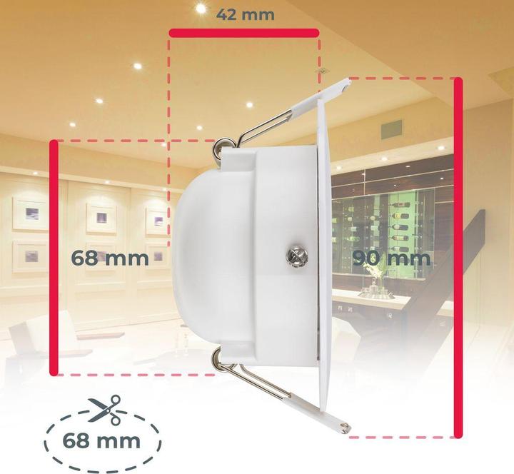 Image du produit B.K.Licht Lampes LED encastrées, set de 6, IP65, blanc, 6xPlaque LED/4,9W (480 lm)
