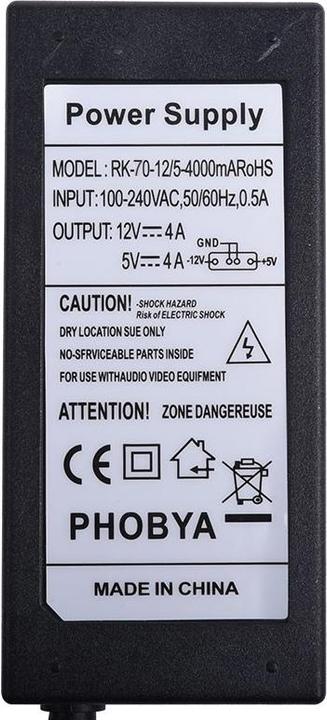 Produktbild Phobya Externes Netzteil 230V auf 4Pin Molex (70 W)