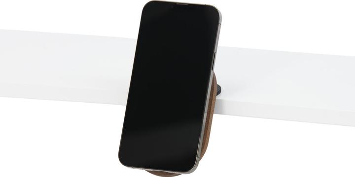 Actual product image Oakywood MagSafe iPhone Desk Shelf Mount - magnetic shelf mount for iPhone - color Walnut -