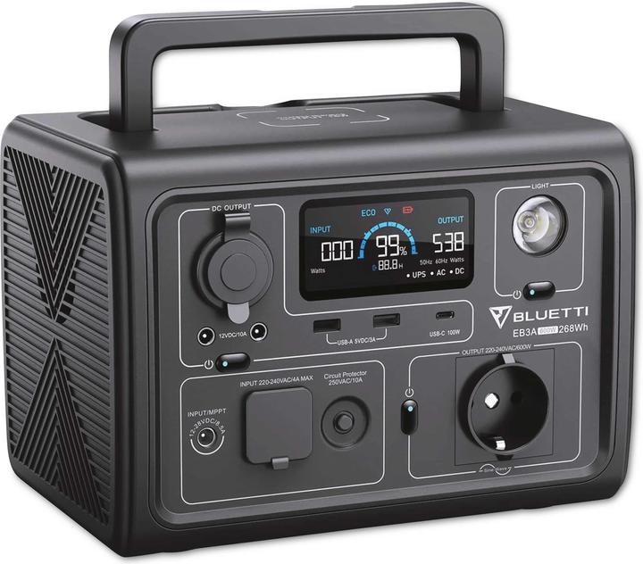 Bluetti EB3A (268 Wh, 4.60 kg)