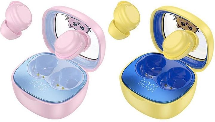 Productafbeelding Hoco Wireless headphones wireless earphones bluetooth TWS for kids EW111 pink