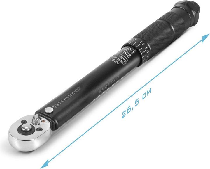 Produktbild Stahlwerk Drehmomentschlüssel TW-10 ST 1-10 Nm 1/4“ Zoll mit Mikrometerskala (1/4", 1 Nm, 10 Nm)