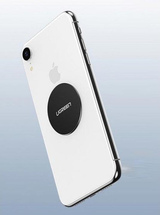 Actual product image Ugreen 2x metal plate with leather for magnet cell phone holder